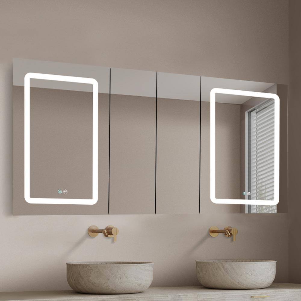 JimsMaison 60 in. W x 30 in. H Large Rectangular Silver Aluminum ...