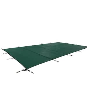 12 ft. x 20 ft. Rectangle Green Mesh In-Ground Safety Pool Cover with 2 ft. Overlap, ASTM F1346 Certified