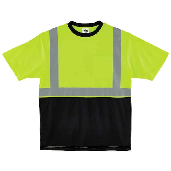 Ergodyne Large Hi Vis Lime Black Front T-Shirt