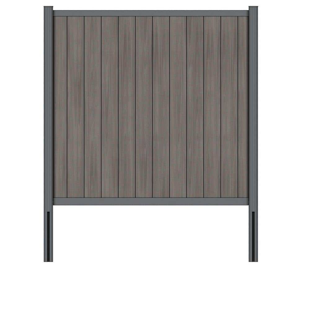 UltraEasy 6 ft. x 6 ft. Argentinian Silver Gray Composite Flat Style Vertical Fence Panel Kit with Gray Frame price history on PriceWatchPro