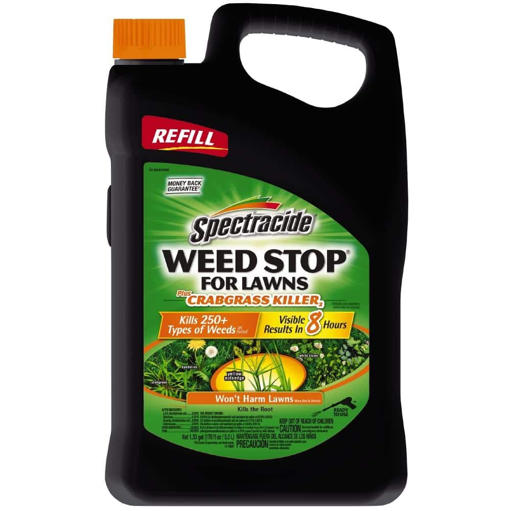 Spectracide Weed Stop 1 3 Gal Accushot Plus Crabgrass Killer Refill Hg 96419 The Home Depot