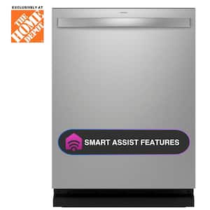 Profile 24 in. Smart Built-In Top Control Fingerprint Resistant Stainless Dishwasher with Microban Technology, 45 dBA