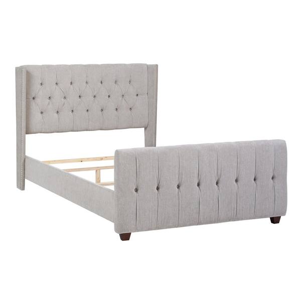 Jennifer Taylor David Silver Grey Queen Upholstered Bed