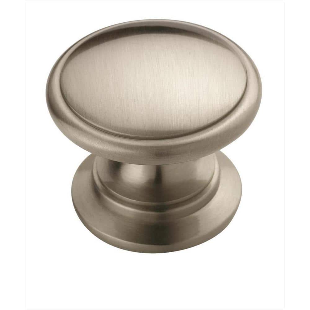 Ravino 1-1/4 in. (32mm) Traditional Satin Nickel Round Cabinet Knob