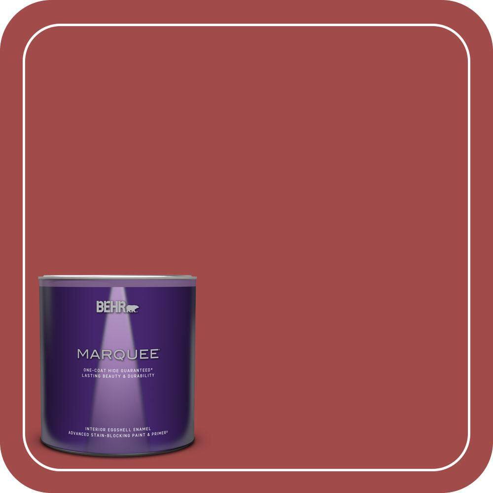 BEHR MARQUEE 1 qt. #ICC-107 Crimson Eggshell Enamel Interior Paint ...