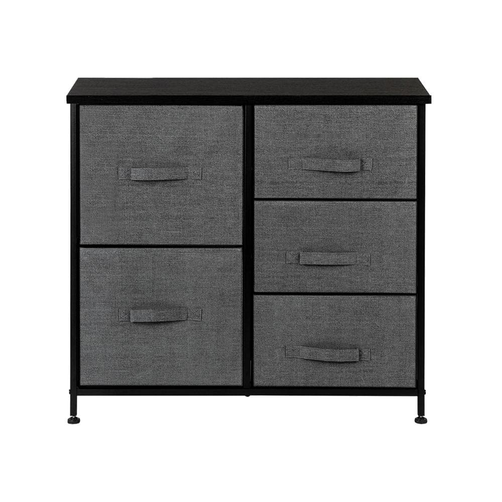 Karl home 11.81 in. W x 27.56 in. H Gray 5-Drawer Fabric Storage Chest ...