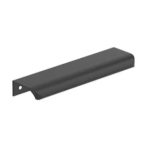 Streamline Tab 6 in. Center-to-Center (152mm) Modern Matte Black Cabinet Edge Pull