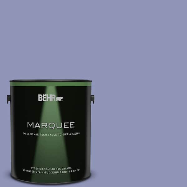 BEHR MARQUEE 1 gal. #BIC-20 Lively Lilac Semi-Gloss Enamel Exterior Paint & Primer