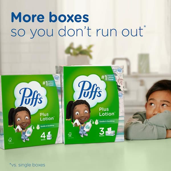 直営店に限定 Puffs Plus Lotion 2-Ply Facial Tissue Cube Box (56-Sheets 日用品