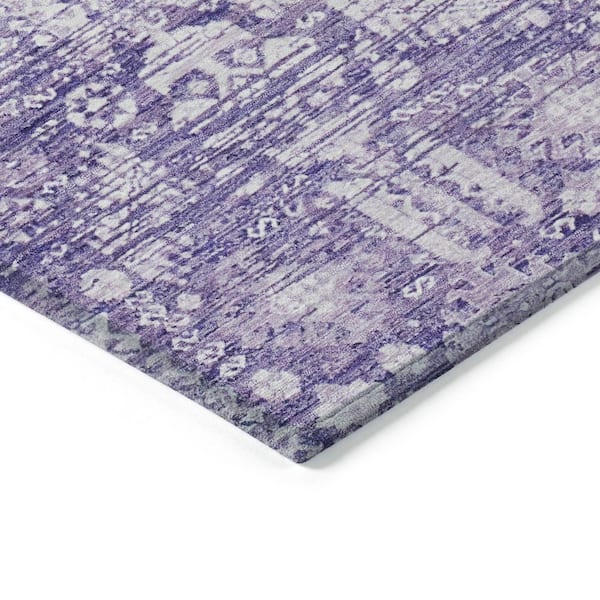 Chantille Machine Washable Indoor/Outdoor Abstract ACN1771 Purple 5 ft. x 7 ft. 6 in. Area Rug