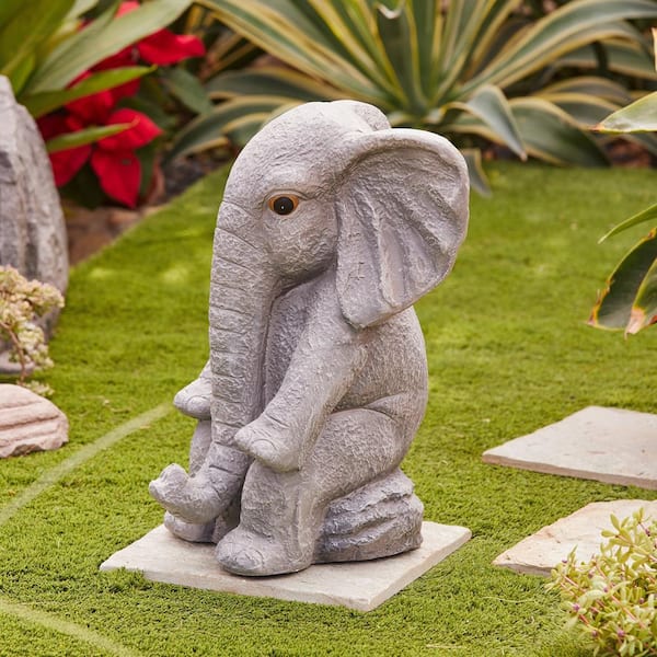 Novogratz Multi Colored Resin Elephant Sculpture 043522 - The Home Depot