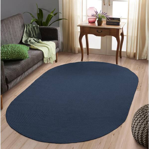 Park Designs 32 in. x 42 in. Blue and Stone Braided Oval Rug 4956-274 - The  Home Depot