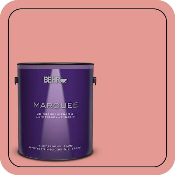 BEHR MARQUEE 1 gal. #160D-4 Strawberry Rose Eggshell Enamel Interior Paint & Primer