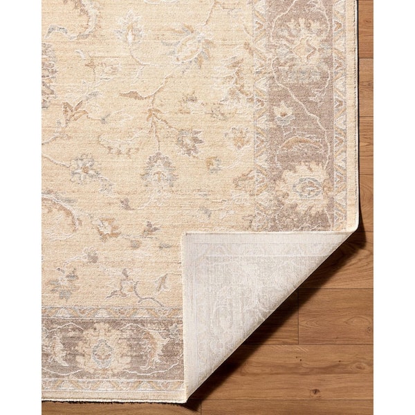 ELLE Decor The Vintage Edit RZVE-2304 5 ft. x 7 ft. Sage/Cream Machine Woven Rug