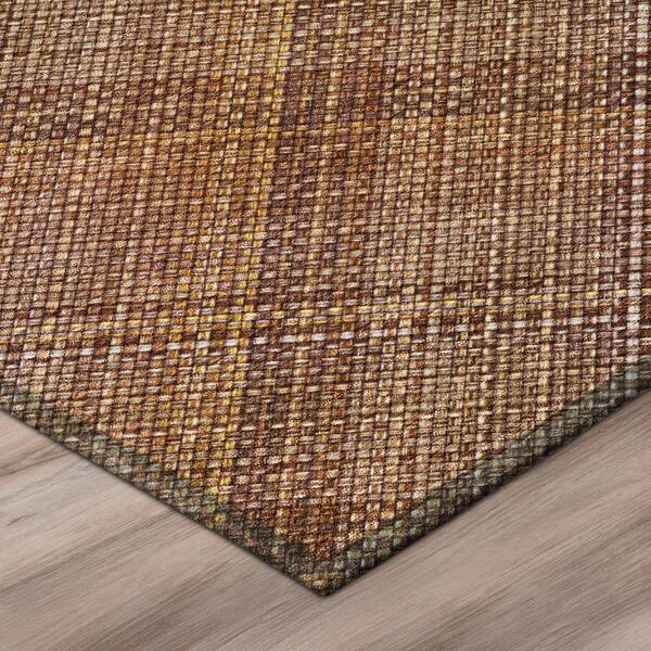 Chantille Machine Washable Indoor/Outdoor Abstract ACN2880 Paprika 9 ft. x 12 ft. Area Rug