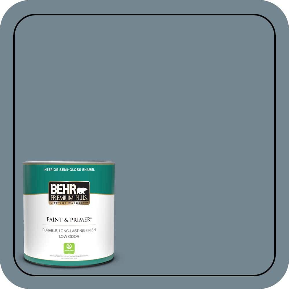 1 qt. #N480-5 Adirondack Blue Semi-Gloss Enamel Low Odor Interior Paint & Primer price history on PriceWatchPro