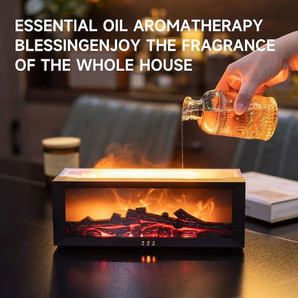 Large Flame Air Diffuser Humidifier Ultrasonic Aroma Essential Oil
