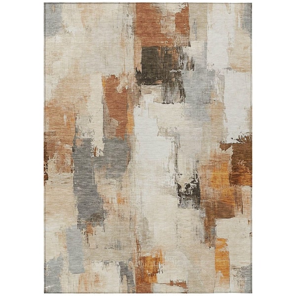 Chantille Machine Washable Indoor/Outdoor Abstract ACN1967 Ivory 5 ft. x 7 ft. 6 in. Area Rug
