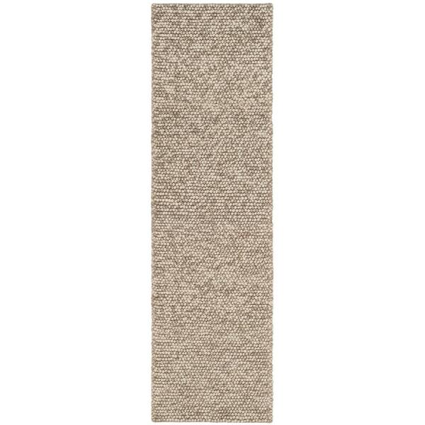 Natura Beige 2 ft. x 10 ft. Geometric Runner Rug