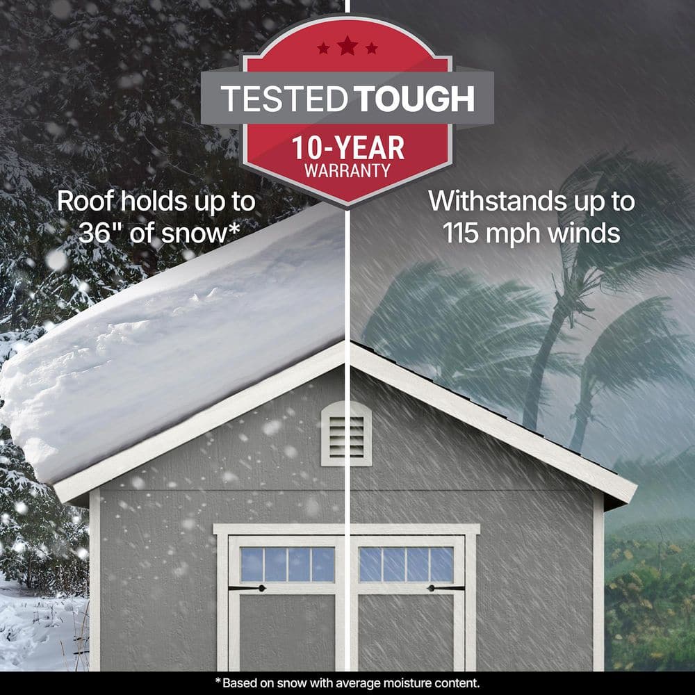 Windemere 10 ft. x 12 ft. Wood Garden Shed - Thumbnail 3