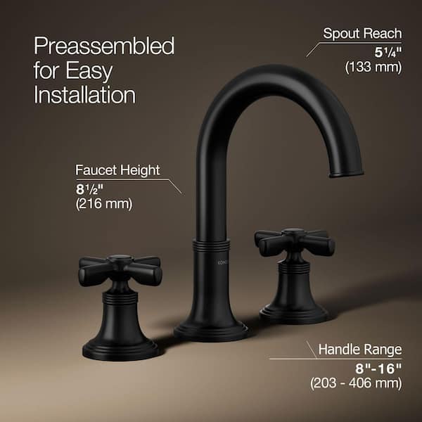 KOHLER Paces 8 in. Widespread Double Handle Bathroom Faucet with