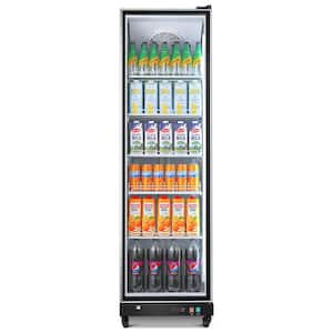 23.8 in. 13.4 cu. ft. Single Zone Display Refrigerator Glass Door Merchandiser, Upright Beverage Cooler in Black