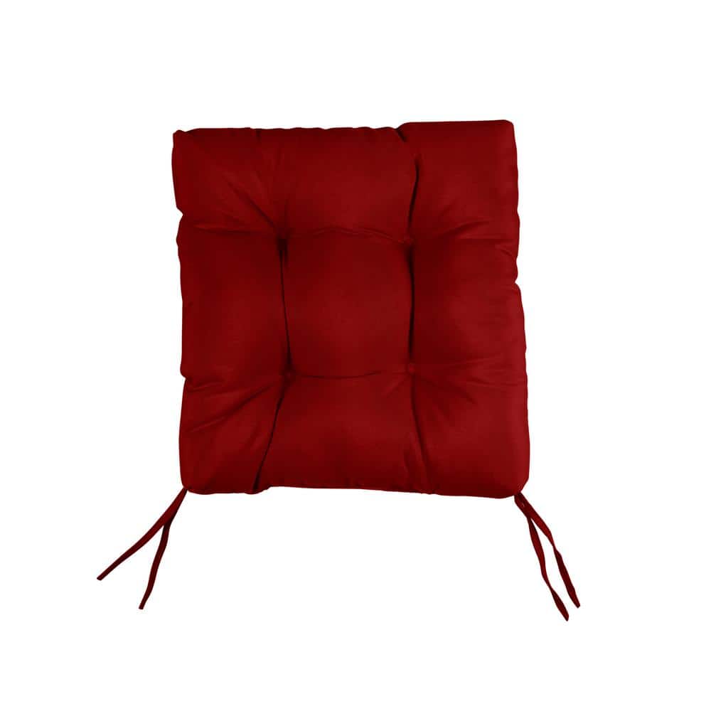 Crimson Square Tufted Outdoor Seat Cushion