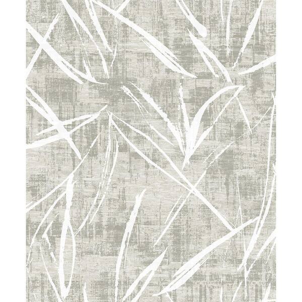 57.5 sq. ft. Winter Grey Luneth Abstract Unpasted Non-Woven Paper Wallpaper Roll