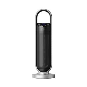 SmartVoice 1500-Watt 23 in. Black Electric Convection Ceramic Tower Space Heater, 40 Plus Voice Commands,No Setup, 200ER
