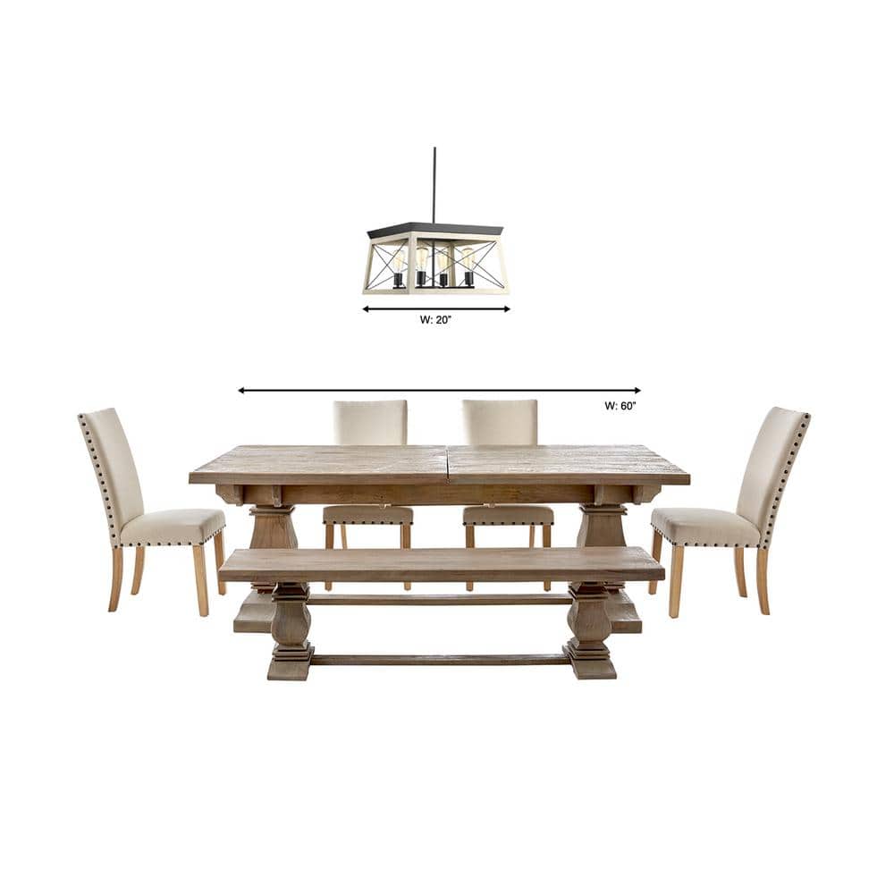 Briarwood 4-Light Graphite and Faux Wood Chandelier