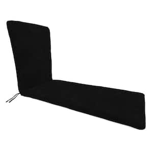 74 in. L x 22 in. W x 2 in. T Outdoor Chaise Lounge Cushion in Canvas Black