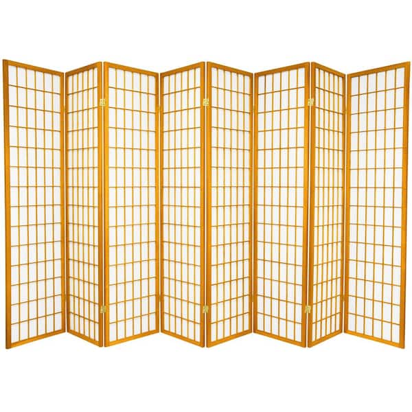 6 ft. Honey 8-Panel Room Divider