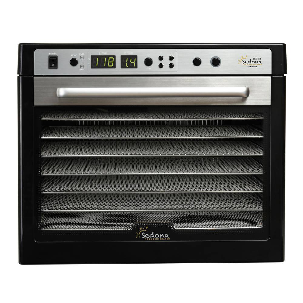 Tribest Sedona Supreme Food Dehydrator, Black and Stainless Steel