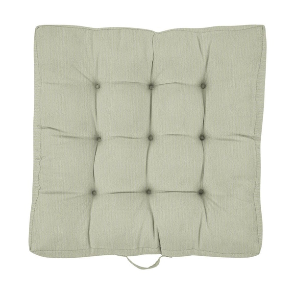 SORRA HOME Sorra Home 24 x 24 x 5 Deep Seating Outdoor Floor Cushion in Sunbrella Revive Stem