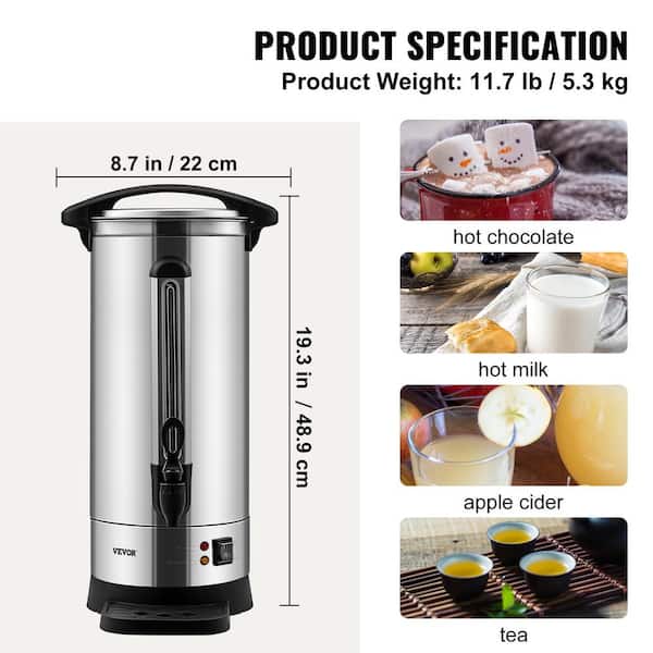 VEVOR Commercial Coffee Urn 50-110 Cup Stainless Steel Coffee Dispenser  Fast Brew - Yahoo Shopping