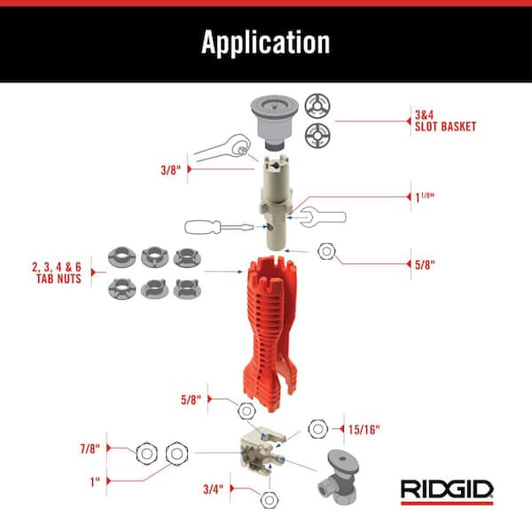 RIDGID 56988 EZ Change Faucet Valve Wrench for sale online 