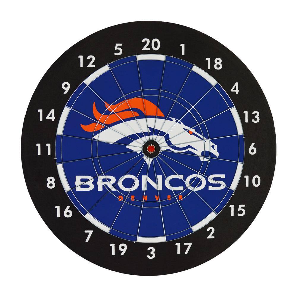 Denver Broncos Dart Board with DartsIMP 694003 The Home Depot