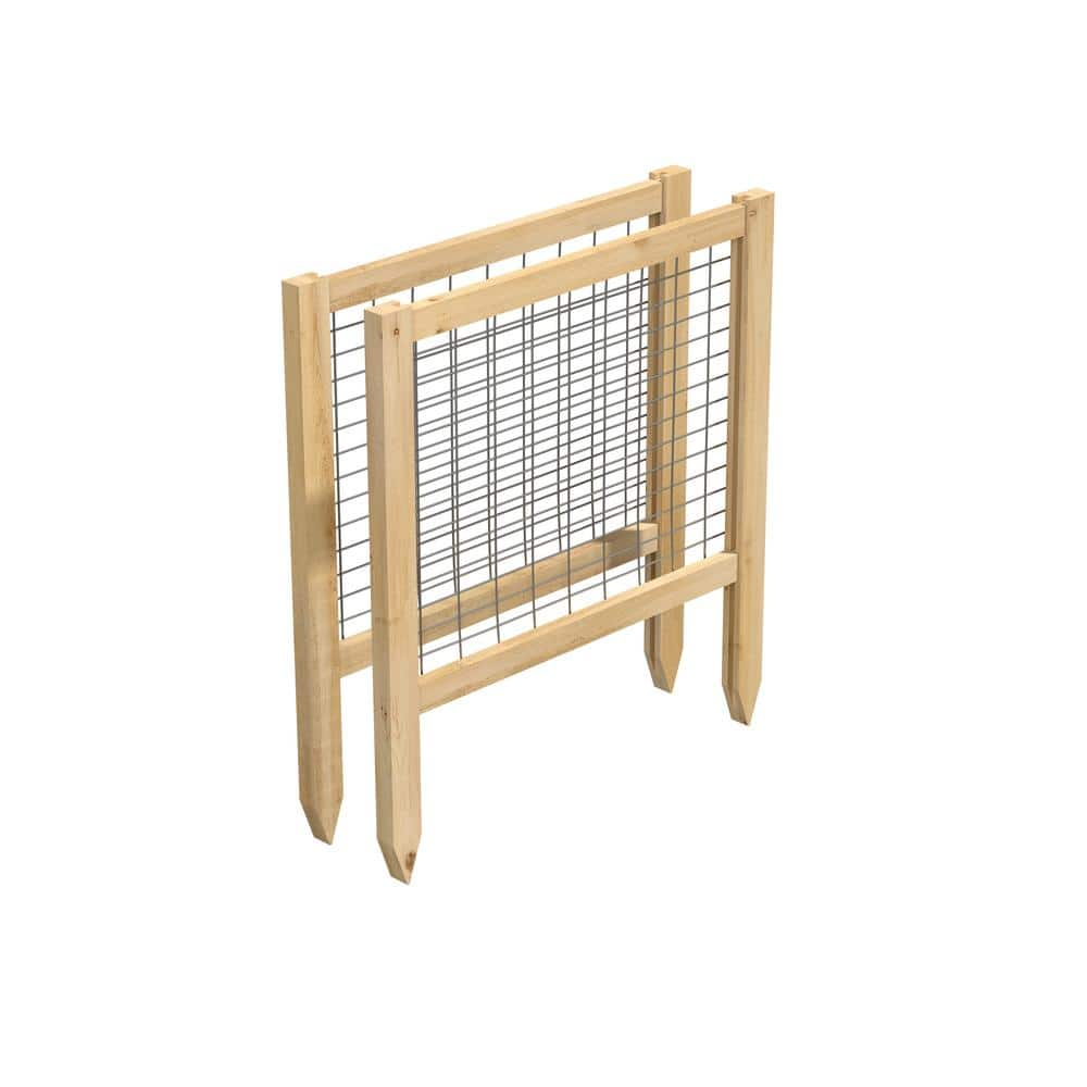 Greenes Fence CritterGuard 2 ft. L, 23.5 in. Cedar Garden Fence (2-Pack)