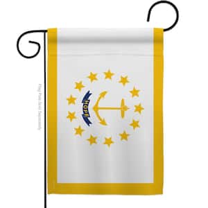 13 in X 18.5 Rhode Island States Garden Flag Double-Sided Regional Decorative Horizontal Flags