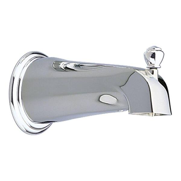 thumbnail image 2 of Metal Tub Spout With Diverter – Chrome Finish, Fits Threaded 1/2" Or 3/4" Bathtub Faucets 2 of 6