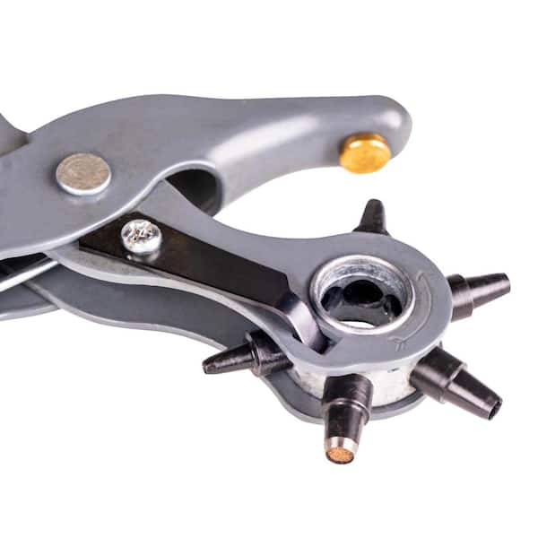 General Tools 72 Leather Hole Punch Tool - 6 Multi-Hole Sizes
