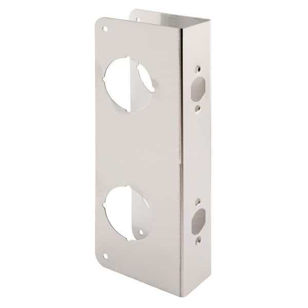 1-3/4 in. x 9 in. Thick Solid Brass Lock and Door Reinforcer, 2-1/8 in. Double Bore, 2-3/4 in. Backset
