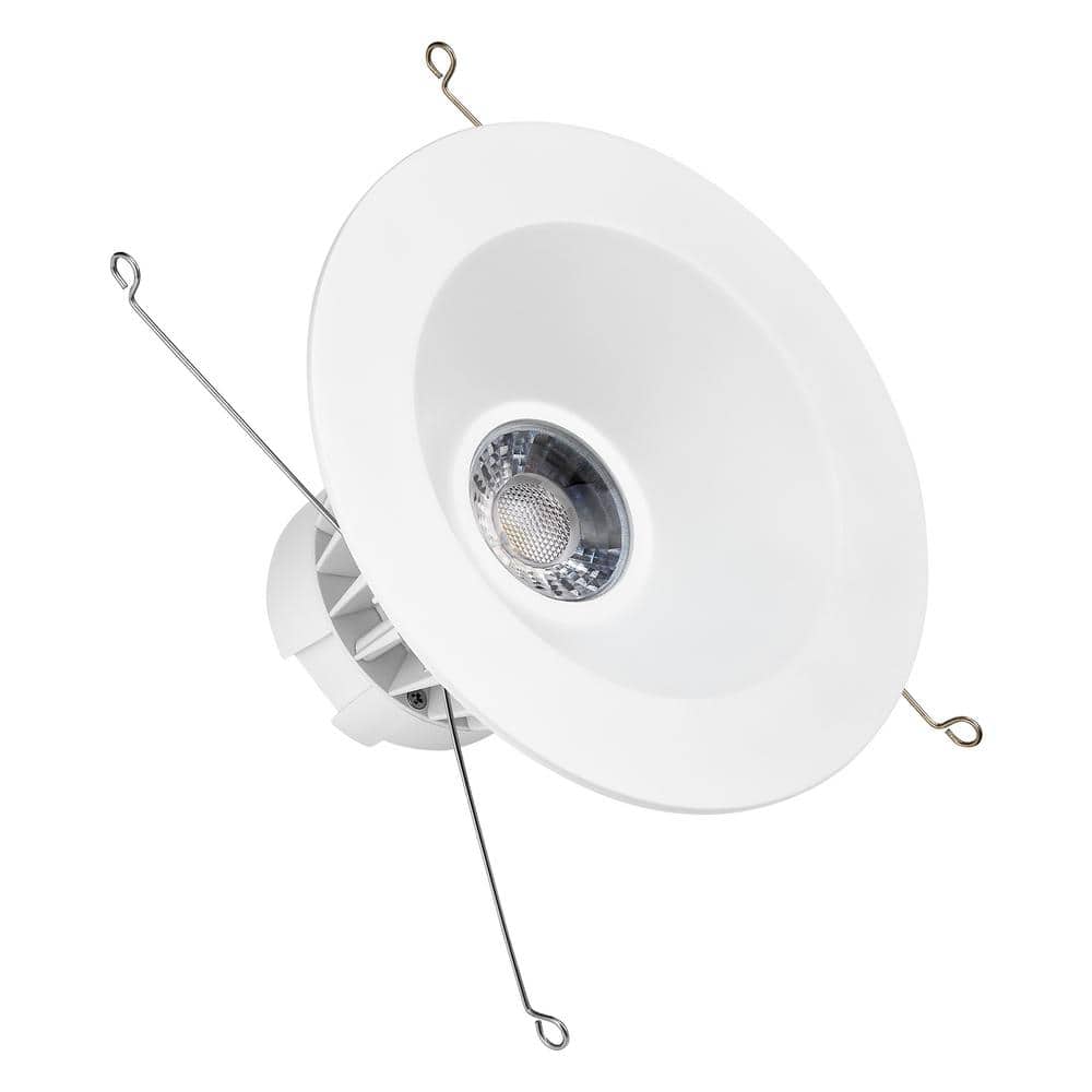 White Aluminum 7.1" Round LED Recessed Downlight