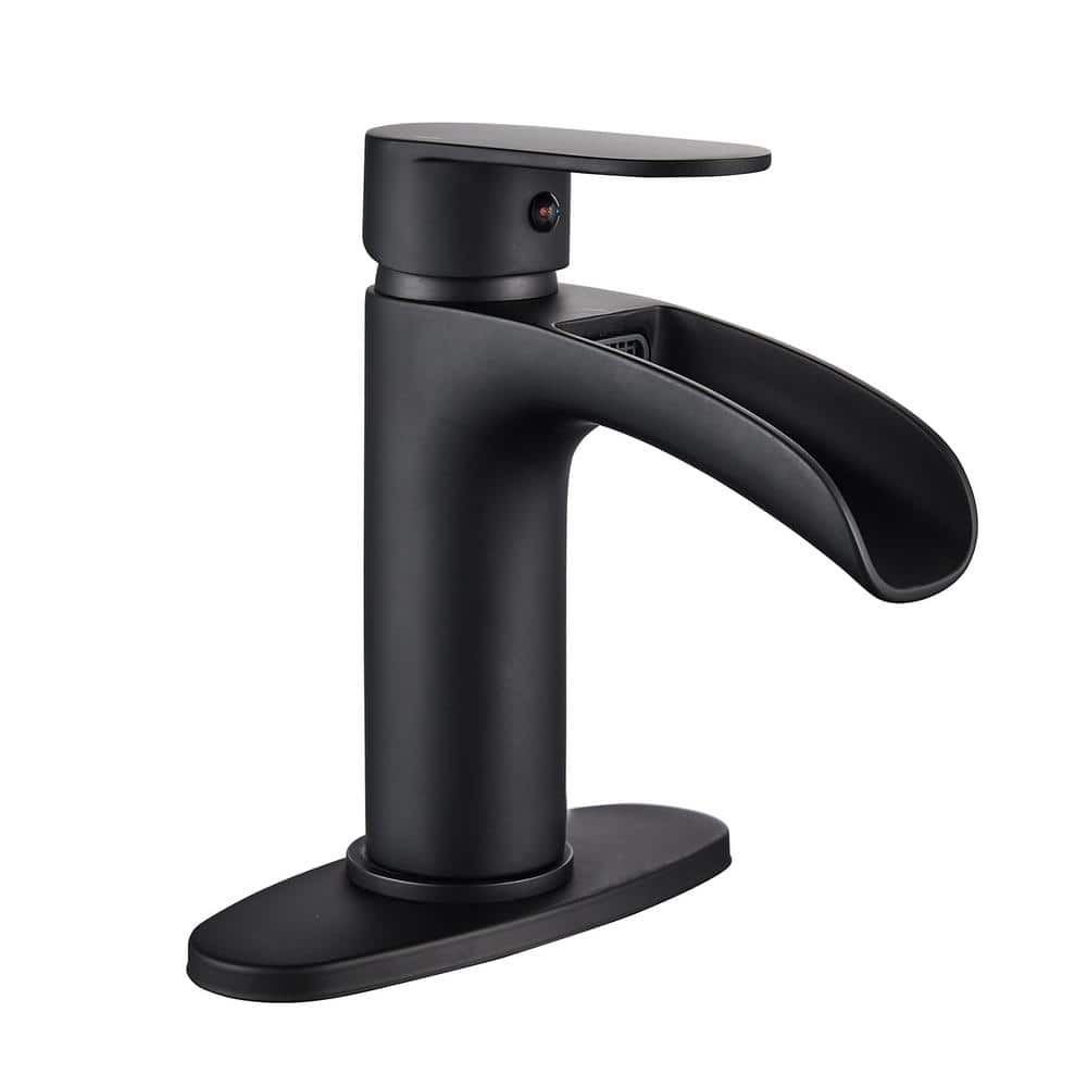 androme Waterfall Single Hole Single Handle MidArc Bathroom Faucet