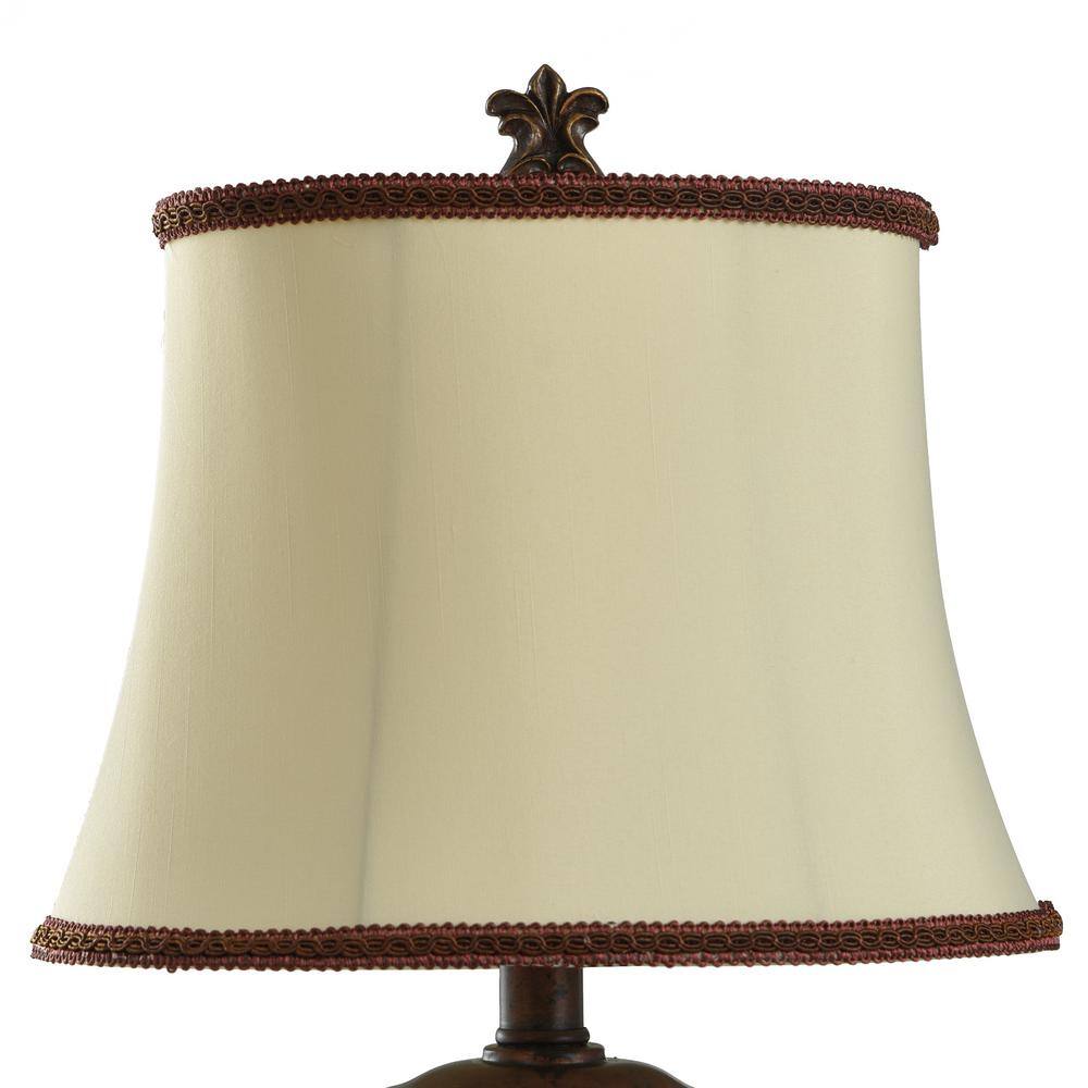 Maximus Bronze Table Lamp with Ivory Fabric Shade