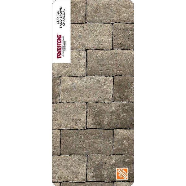 Pavestone Paper Sample Only of Clayton 3.5 in. W x 7 in. L x 1.77 in. H Sand/Brown/Charcoal Blend Concrete Paver (1-Piece)