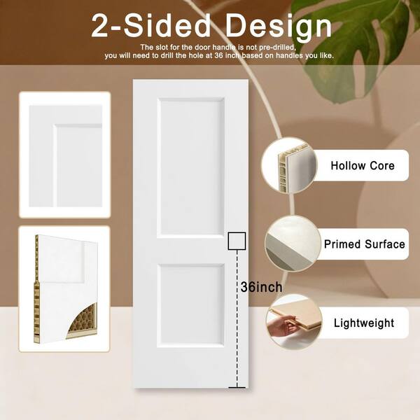 EH PUERTA Assembly Required 30 in. x 80 in. 1-Panel Left White
