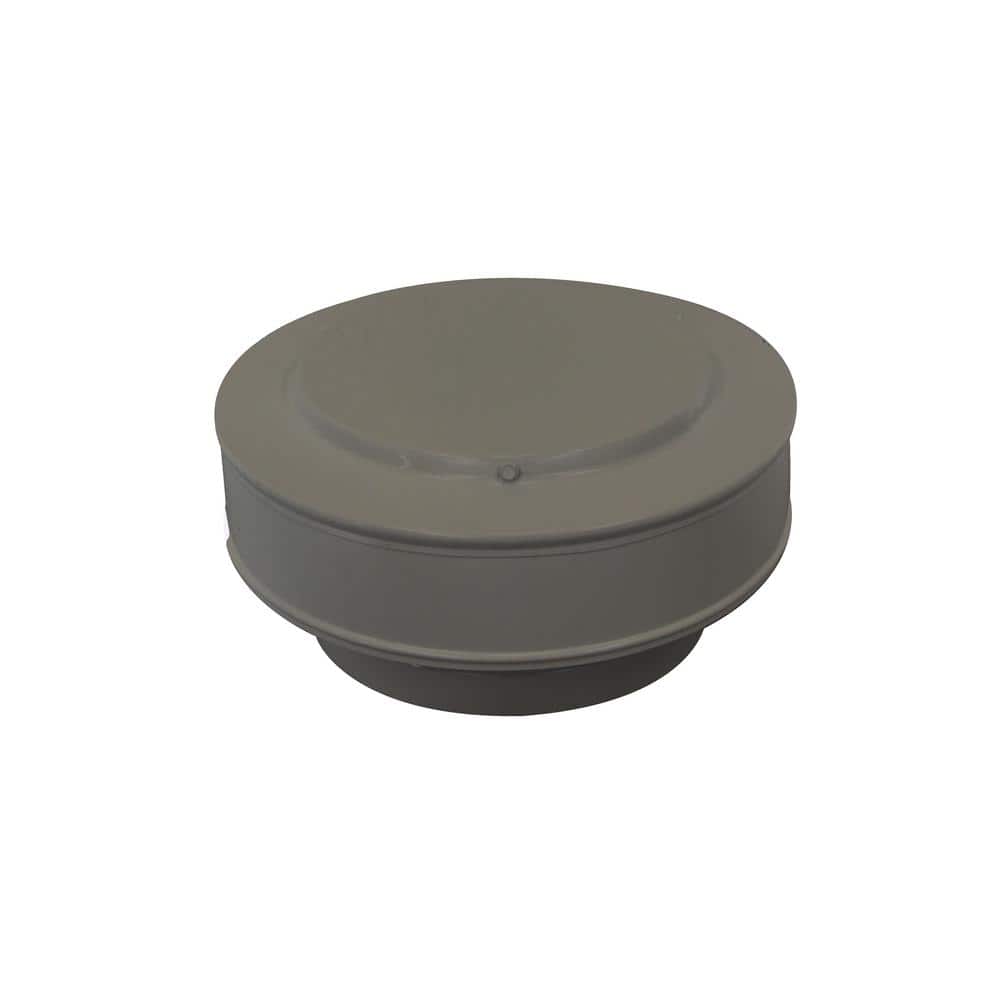 7 in. D Aluminum Vent Pipe Cap in Weatherwood