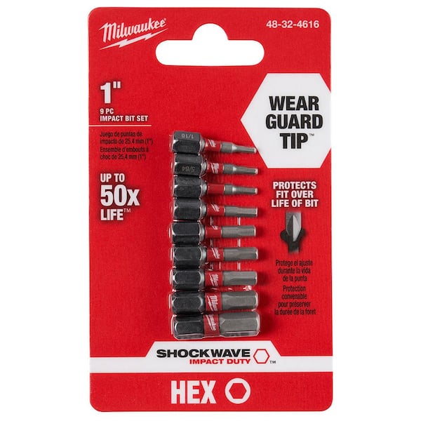BULK Milwaukee 48-32-4725 SHOCKWAVE INSERT BIT HEX 3 MM 25 