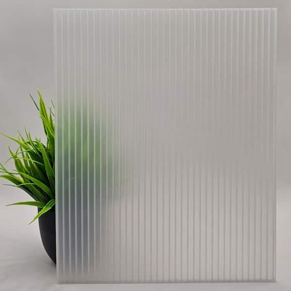 Coroplast 48 in. x 96 in. x 0.157 in. (4mm) Clear Corrugated